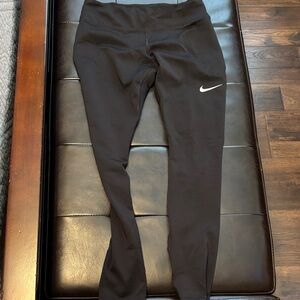 Nike Black Tights with White Logo